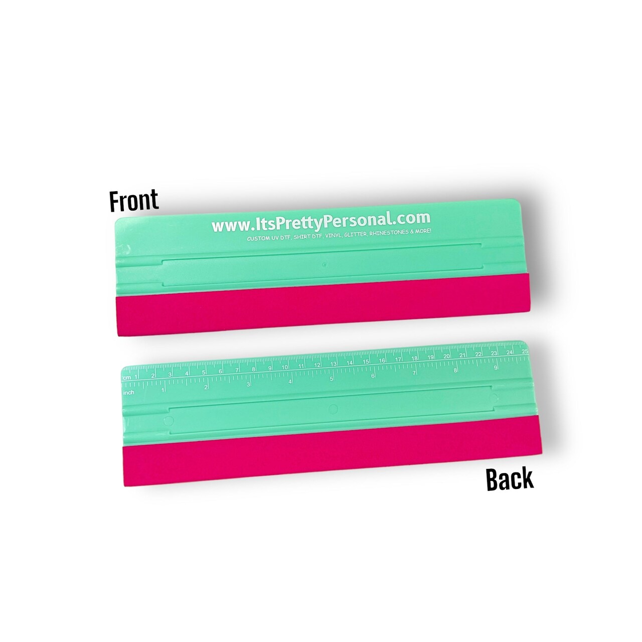 NEW Mint & Pink Ruler + Felt Vinyl Squeegee - 9.5 inches!